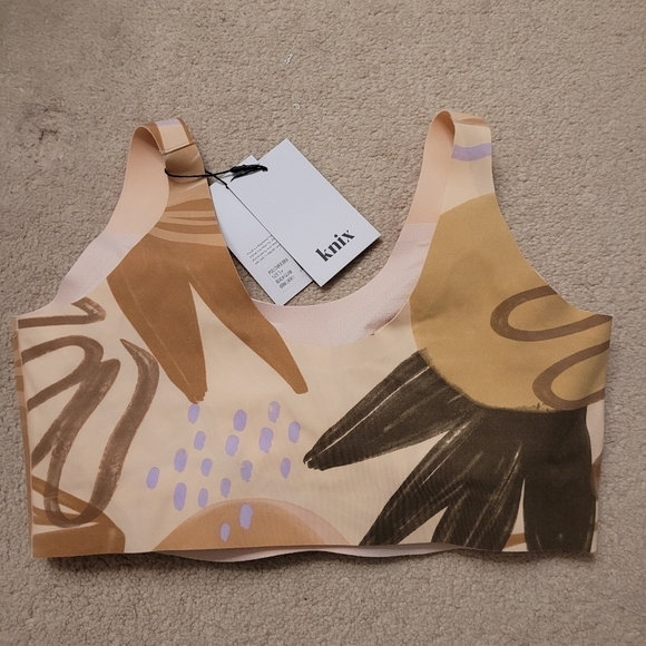 Knix Pullover Bra size S+ Beach Glow pattern Brand new with tags - Picture 3 of 8